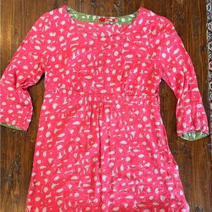 Boden Pink and White Floral Dress Size 10